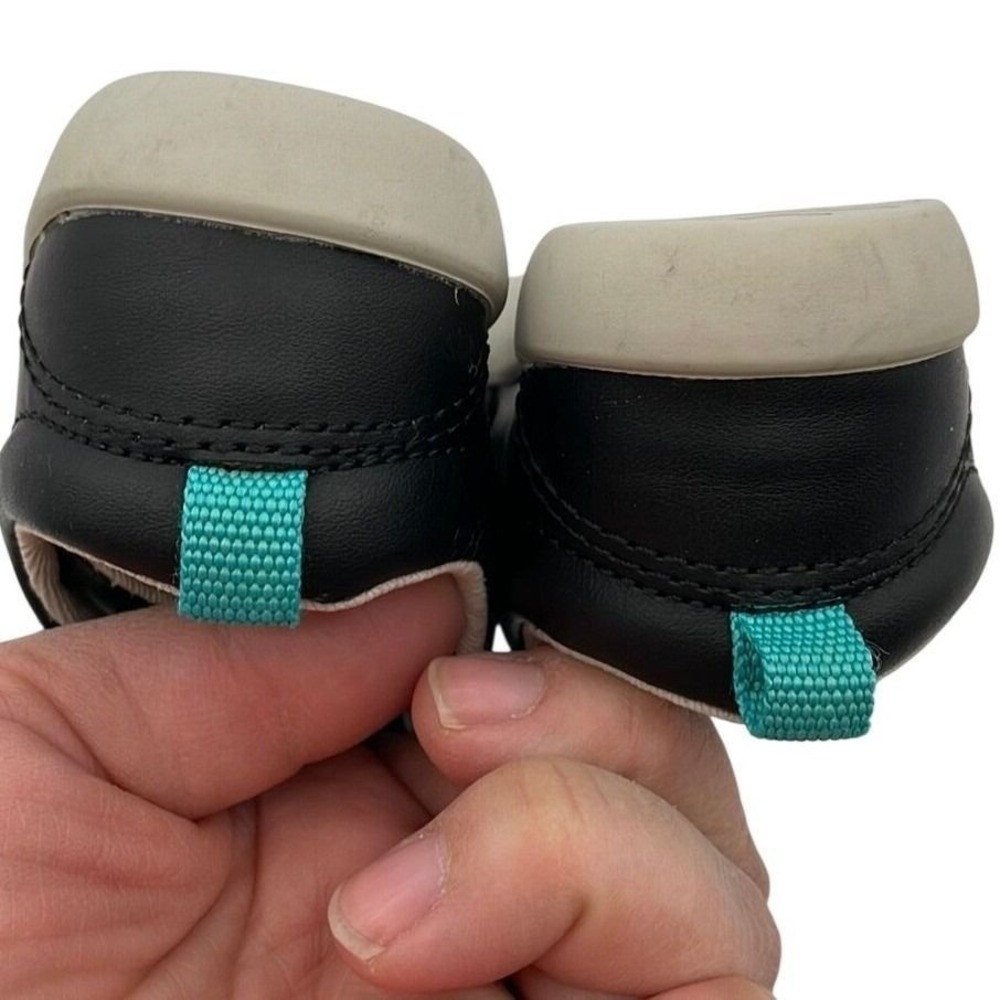 Ten Little Everyday Original Sneakers Black Teal Double Strap Kids Size 4 Casual - Picture 4 of 5